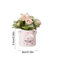 thumbnail image 2 of Artificial Flower Bonsai with Ceramic Vase, Maintenance Free Mini Decor, Easter Decor, Ideal for Home Office Desk and Table Centerpiece, Suitable for Car Cafe and Indoor Decoration, 3.2*2.6in, F, 2 of 6