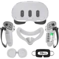 thumbnail image 1 of Silicone Cover Set for Meta Quest 3, Upgraded Design Full Protection for Quest 3, 4 in 1 VR Accessories Protective Cover for Oculus Quest 3, Ideal Present for Birthday and Christmas, 1 of 7