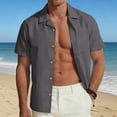 thumbnail image 5 of Guluxicc Golf Shirts for Men Button Down Short Sleeve Classic Fit Shirts with Pocket Everyday Wear Summer Business Casual Outfit, 5 of 6