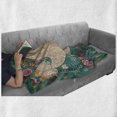 thumbnail image 6 of Whale Soft Flannel Fleece Blanket, Happy Giant Sea Ocean Creature Whale with Flower Blooms Tulips Leaves Design Artwork, Cozy Plush for Indoor and Outdoor Use, 50" x 70", Multicolor, by Ambesonne, 6 of 6