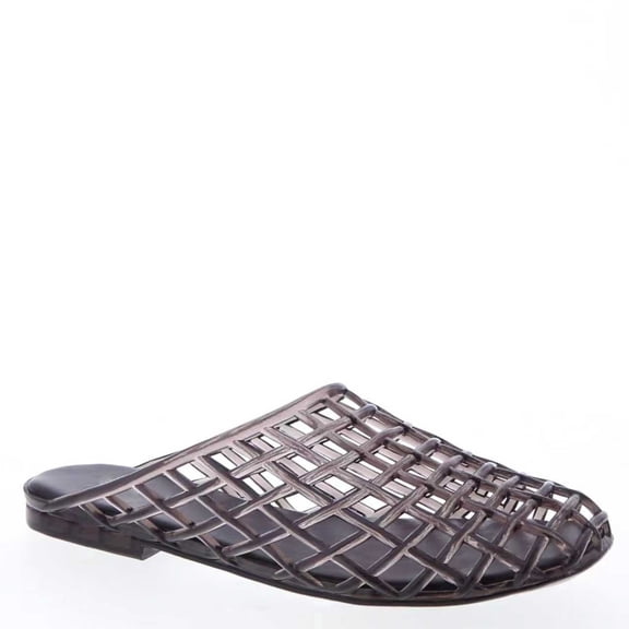 Women's PVC Jelly Mule Sandals Woven Slip On Waterproof Summer Beach Shoes
