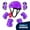 Purple, variant on JEEXI 7 Pack Knee & Elbow Pads for Kids Youth Children Guards Protective Gear Pad Set for Roller Skates Cycling BMX Bike Skateboard Inline Skating's Scooter Riding Sports (Red)