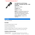 thumbnail image 2 of Front Right Strut and Coil Spring Assembly - Compatible with 2003 - 2008 Honda Pilot 2004 2005 2006 2007, 2 of 2
