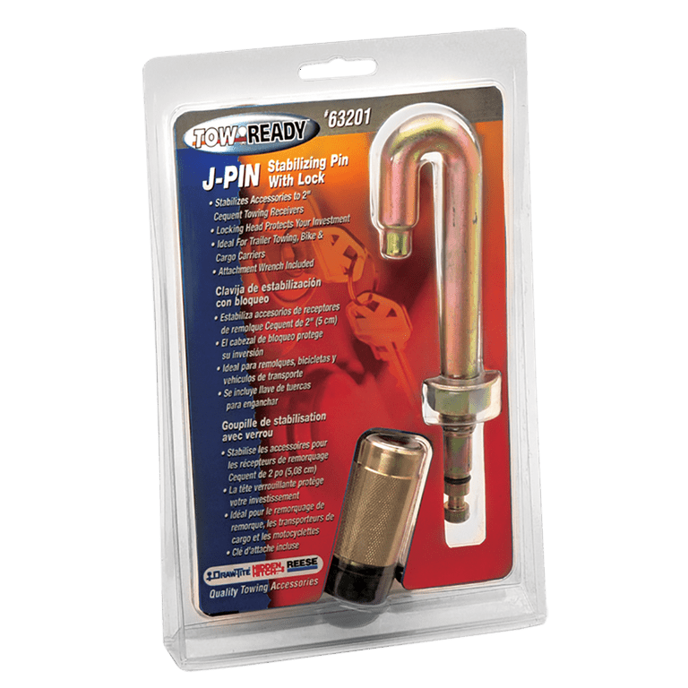Draw-Tite 63201 J-Pin Anti-Rattle Pin & Barrel Hitch Lockset for 2