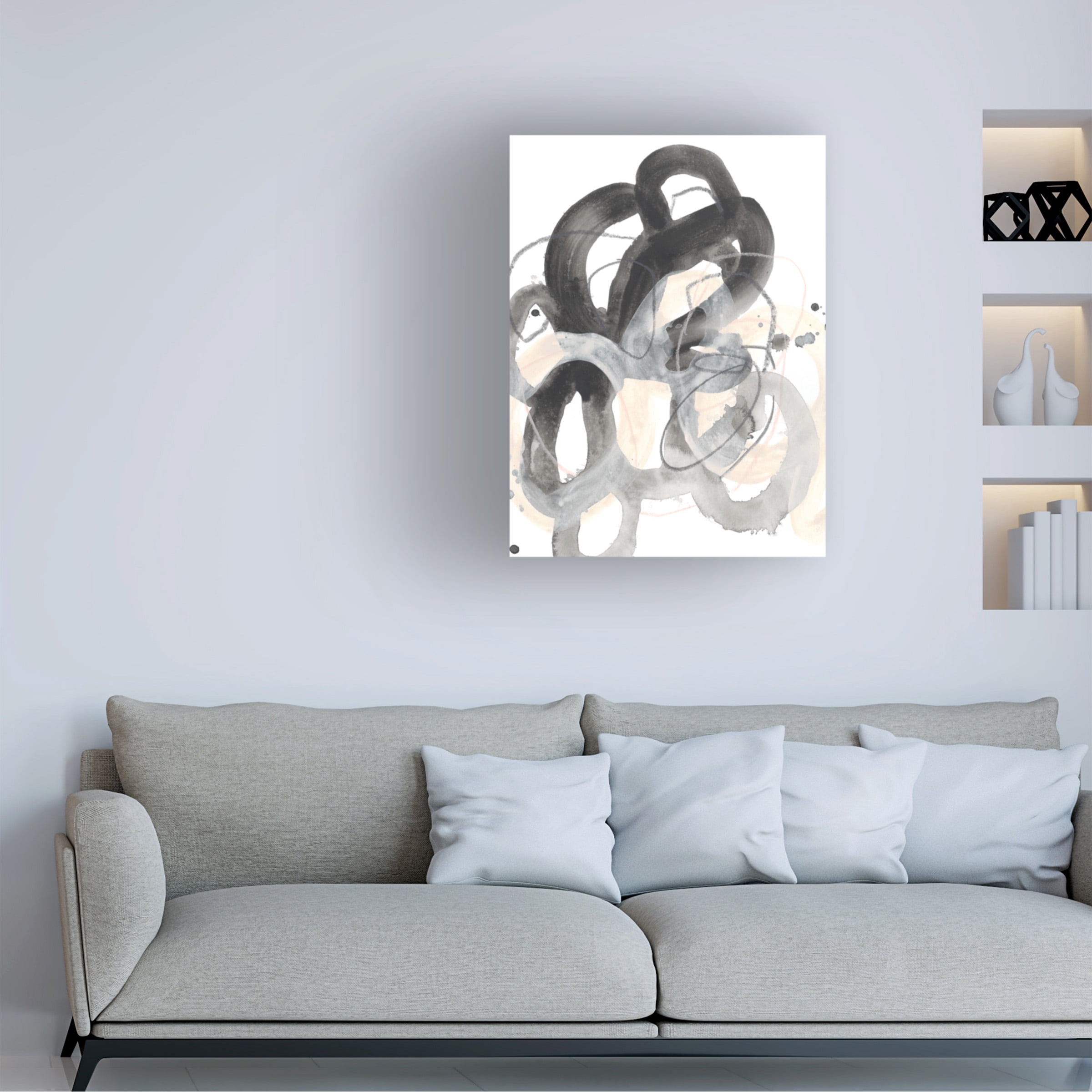 June Erica Vess 'Tangled Circuit III' Canvas Art