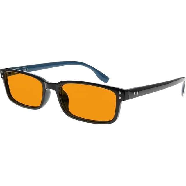 Eyekepper Blue Blocking Glasses for Women Men Reading Computer Orange Tinted Readers - Black/Blue