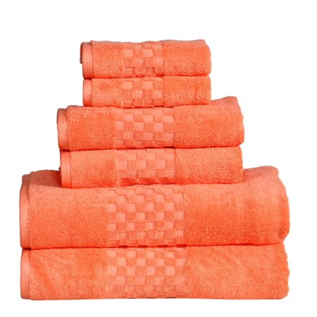 Luxury 100% Cotton 6-Piece Towel Set, 650 GSM Hotel Collection, Super Soft and Highly Absorbent (Multicolor, 6 Pack Set)