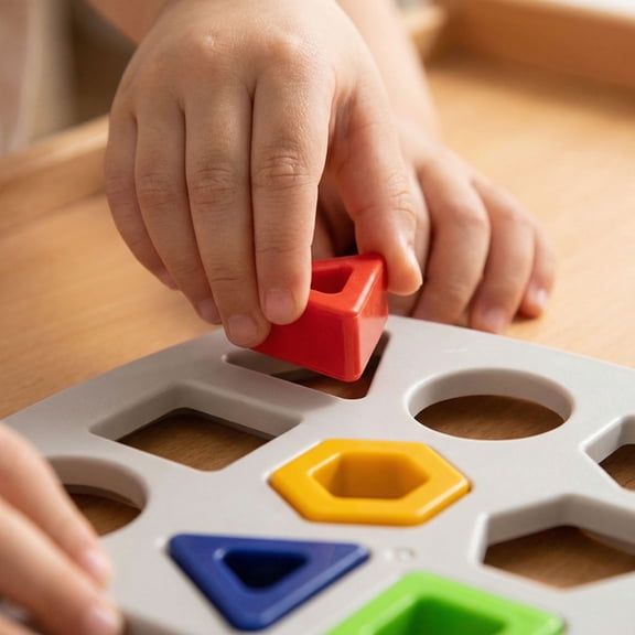 Shape Matching Game Color for Toddlers 3 Years Old Montessori Educational Shape Toy with Sorting Board Colorful Blocks Preschool Learning Toy for Boys Girls Color Shape Recognition