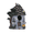 Grey, variant on Zayton Handmade Resin Red Farm Barn Bird House for Hummingbirds Outdoor Garden Decor
