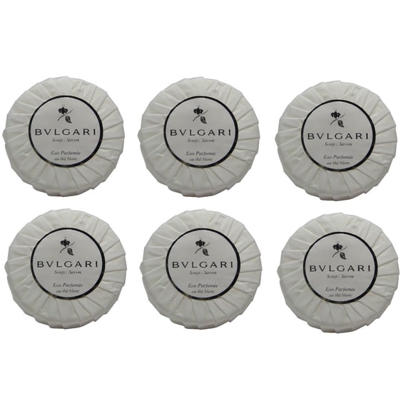 Bvlgari White Tea au the blanc lot of 6 ea 1.76oz bars of Soap Total of 10.56oz