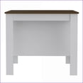 thumbnail image 2 of Kitchen Island with Three Shelves, Four Legs - White/Walnut | Modern | Particle Board, 2 of 11