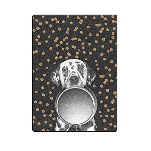 Hound There is a need to entry CADecor Cute Dalmatian Dog And His Food Bowl Throw Blanket Bed Sofa Blanket  58x80 inches - Walmart.com