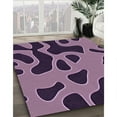 thumbnail image 2 of Ahgly Company Indoor Square Patterned Orchid Purple Area Rugs, 5' Square, 2 of 6