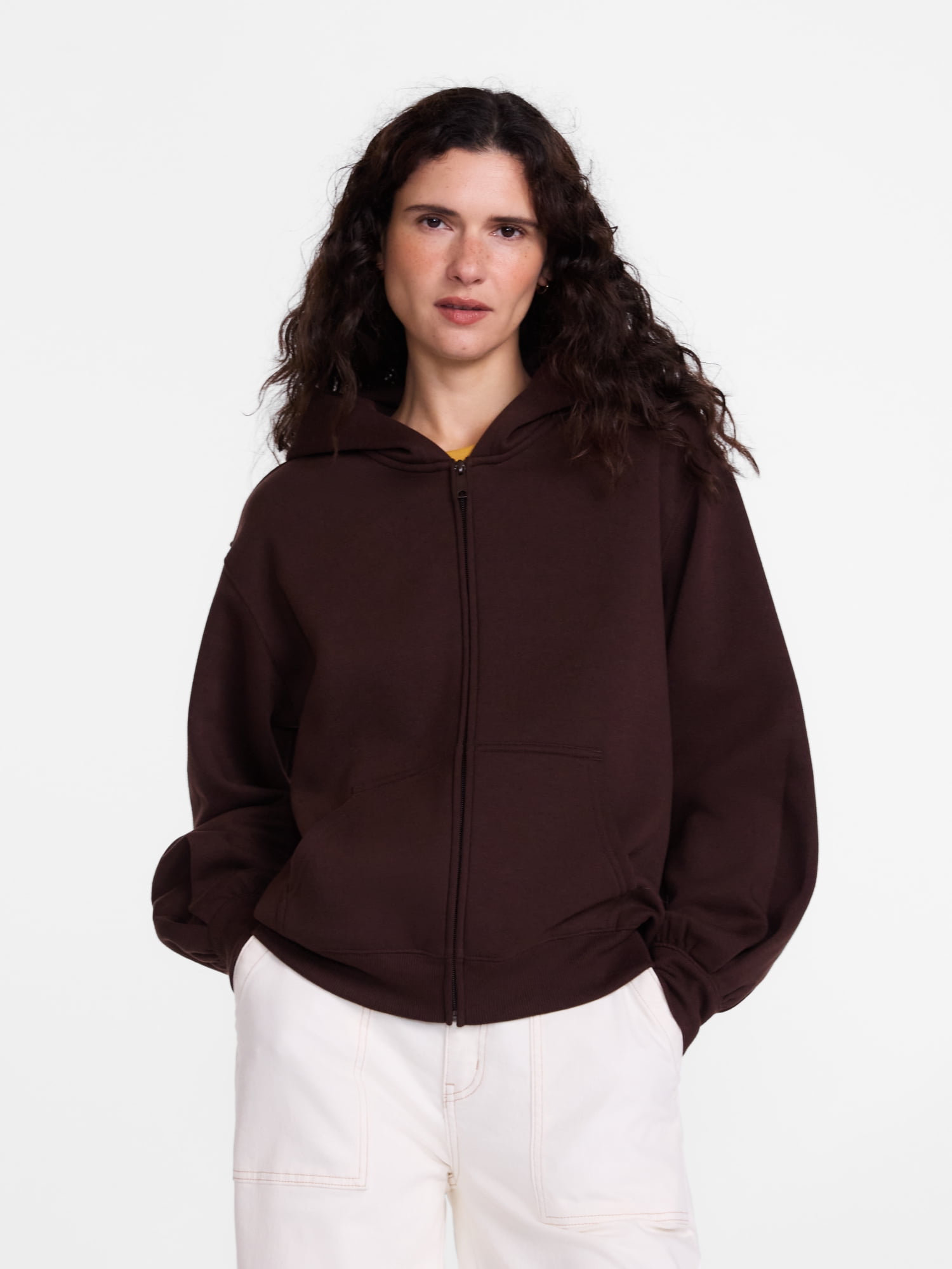 Scenario Women's and Women's Plus Zip Front Fleece Hoodie Jacket, Sizes XS-4X