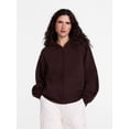 thumbnail image 3 of Scenario Women's and Women's Plus Zip Front Fleece Hoodie Jacket, Sizes XS-4X, 3 of 7