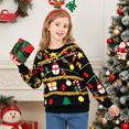 thumbnail image 6 of Lanbubble Boys Girls Ugly Christmas Sweater Holiday Party Pullover Xmas Sweatshirt for Kids Size 7-14, 6 of 7