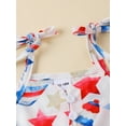 thumbnail image 6 of Suealasg Toddler Girls 4th of July Outfits Sleeveless Stars Balloon Print Rompers Overall Shorts 1T 2T 3T 4T 5T Kids Summer Independence Day Clothes, 6 of 7