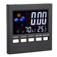 thumbnail image 2 of Reloj Pcapzz con termómetro, calendario digital, despertador digital, reloj de escritorio a pilas con pantalla LCD grande y sensor de humedad para casa y oficina, color negro., 2 of 8