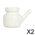 thumbnail image 1 of 2x Olla de Cerámica, Olla con Boquilla, Olla de Limpieza Nasal Duradera a Prueba de Fugas Portátil de Viaje, Olla de Irrigador Nasal para Hombres Y , 2 piezas, 1 of 8