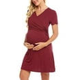 thumbnail image 1 of Jchiup Nuisette de Maternité et d'Allaitement pour Femmes, Accouchement, Travail, Allaitement, Robe de Nuit, 1 of 5