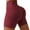 Rose Red, variant on Women's High Waist Yoga Shorts - Polyester/Spandex, Soft Stretch, Lift, Fitness/Dance