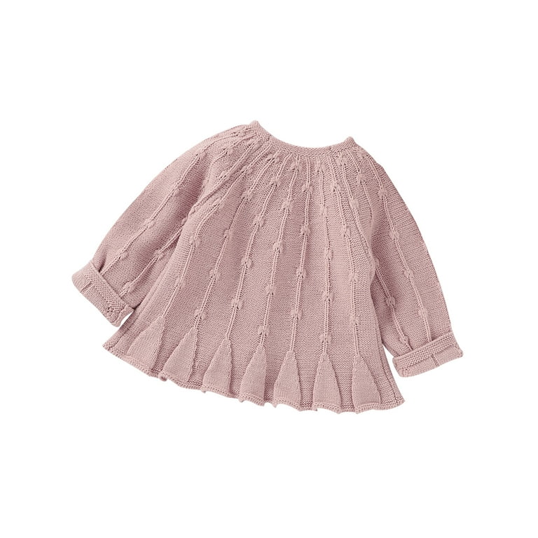 Gupgi Baby Girls Sweater Knit Long Sleeve Single Breasted Ruffles Coat -  Walmart.com