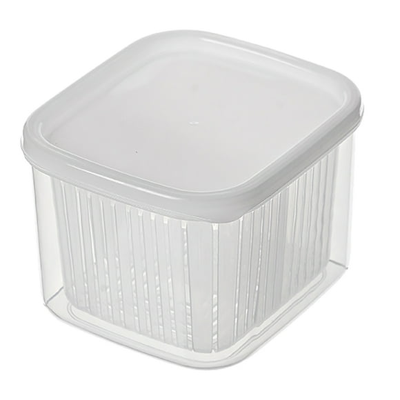ZPSHYD Storage Box-Kitchen Condiment and Fruit-Specific Container-Refrigerator Ingredient Divider for Storing Spring Onions, Ginger, and Garlic(Transparent)