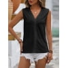 thumbnail image 6 of Anbech Women's V Neck Lace Trim Tank Tops Sleeveless Eyelet Blouse Tunics Vest Dressy, 6 of 6