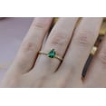 thumbnail image 2 of 14k Yellow Gold Plated 2.20Pear Cut Lab Created Green Emerald Women's Engagement Ring, 2 of 5