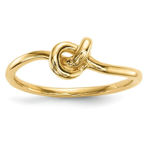 Real 14kt Yellow Gold Polished Knot Ring Size: 7; for Adults and Teens; for Women and Men