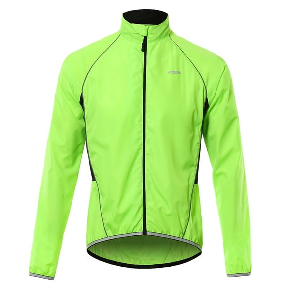 Amdohai Men Reflective Cycling Jacket Breathable Long Sleeve Bicycle Jersey Wind Coat Vest Outdoor Sportswear