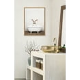 thumbnail image 4 of Kate and Laurel Sylvie Bunny in Rustic Bath Framed Canvas Wall Art by Amy Peterson Art Studio, 18x24 Natural, Modern Fun Decorative Bathtub Wall Art for Home Décor, 4 of 6