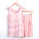 thumbnail image 3 of Conjunto de ropa de dormir de estilos de verano, nuevos pantalones cortos sin mangas, conjunto de pijama Sexy, ropa bonita para el hogar para mujer, pijamas a rayas con almohadilla para el pecho, 3 of 4