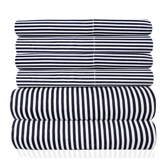 1500 Egyptian Quality Extra Soft Deep Pocket Bedroom Classic Stripe Sheet Set