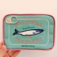 thumbnail image 5 of ajkijo Canned Sardines Makeup Bag, Funny Sardine Tin Fish Cosmetic Bag, Creative Cute Makeup Bag Kawaii Pencil Case Pouch, Make up Pouch for Women Light Blue, 5 of 5