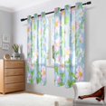 thumbnail image 2 of Yayeee Window Curtains Set of 2 for Living Room Light Filtering 63"x52", Blue Floral, 2 of 7