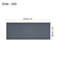 thumbnail image 2 of Uxcell 9" x 3.6" (230mm x 90mm) 240 Grits Papel de Lija Impermeable 5 Pack, 2 of 5