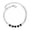 Black, variant on CZ Stone Ankle Bracelets For Summer, 5"+2" Inch Adjustable Size