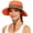 orange, variant on Elegant Choise Womens Summer Sun Hat Beach Hat Wide Brim Outdoor UV Protection Hat Foldable Cool Mesh Ponytail Bucket Hat