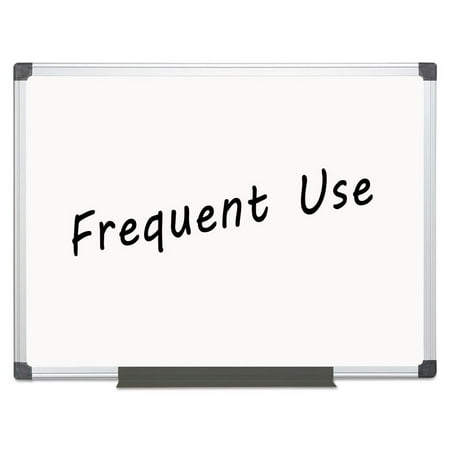 - Value Lacquered Steel Magnetic Dry Erase Board, 36 X 48, White, Aluminum Frame