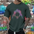 thumbnail image 5 of Men's Summer Home Short Sleeved Round Neck Short Sleeved T Shirt Hop Graf Fiti Rugby/football T Shirts for Men Short Sleeve Lightweight T Shirts Large T Shirts Neck Top for Men T Shirts with Pockets, 5 of 5