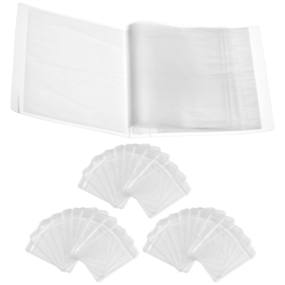 Uxcell Transparent Jewelry Storage Album, 160 Pockets Jewelry Organizer Storage Book with 30 Zipper Bags