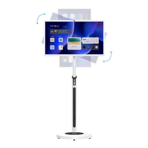 OrcaTV 32" Rolling Smart TV on Wheels, FHD Touchscreen, GMS Certified, Android 13 OS, Mobile Portable Television & Case