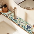 thumbnail image 2 of Yayeee Faucet Mat for Kitchen Sink 14.7" Diatomite Long Splash Guard Pad, Green Animals Pattern, 2 of 7