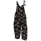thumbnail image 1 of Gibobby pantalones holgados de oficina Pantalones tipo mono con tirantes simples, informales, retro, con estampado del día de San Valentín para mujer(Negro， M), 1 of 3