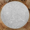 thumbnail image 1 of Fitted Tablecloths for ;-; Round Tables Marble Look Flannel Backed Vinyl Table Cloth Elastic Stretch Table Cover for Kitchen Dining Tables Party and Casual Use, 1 of 5