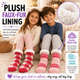 thumbnail image 6 of Muk Luks Kids Chenille Yarn Cabin Socks, 2 Pack, Soft Sole Sherpa Lined with Silicone Grippers, PINK, S/M, 6 of 8