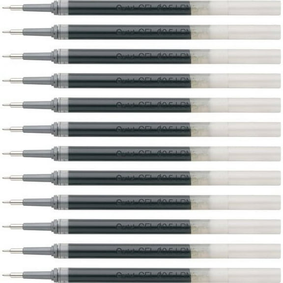 Pentel EnerGel .5mm Black Ink Liquid Gel Pen Refill, Fine Point, Smudge Proof, Quick-drying Ink