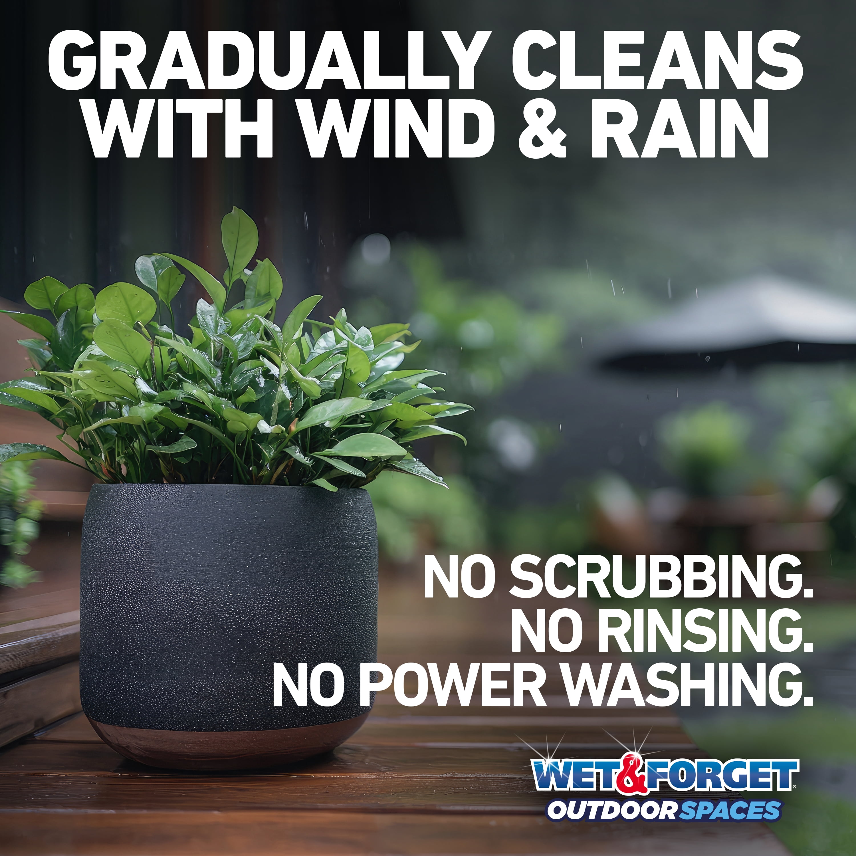 Wet & Forget Outdoor Spaces Moss, Mold, Mildew, and Algae Stain Remover Spray, 32 oz