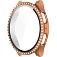 thumbnail image 4 of KOMI Screen Protector Intended for Samsung Galaxy Watch 7 40mm 44mm Bling Case Women Diamond Rhinestone Hard PC Rugged Bumper with Tempered Glass Accessories (RoseGold&Gold, 40mm), 4 of 7